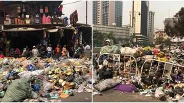 Heaps of dirt takes over parts of Lagos Island (photos, videos)