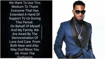 Dbanj breaks silence, thanks everyone for their support after the loss of his son (photo)