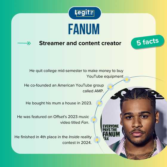 Fanum’s bio: age, height, real name, birthday, ethnicity - Legit.ng