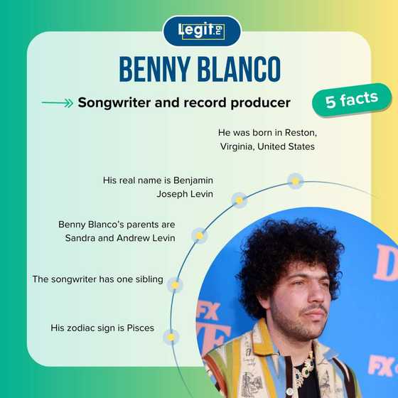 Benny Blanco&rsquo;s net worth, age, height, ethnicity, and parents - Legit.ng