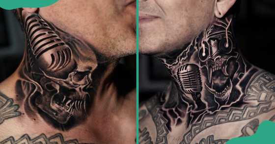 40+ cool throat tattoos for men, from subtle to bold ideas - Legit.ng
