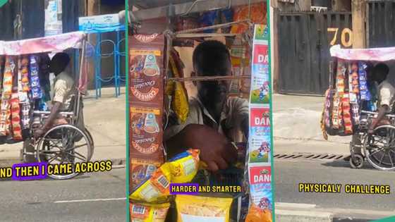 "It's like Shoprite": Disabled man opens shop on his wheelchair, loads it with plenty goods for sale