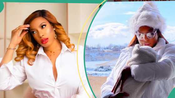 “Mixed race?”: Chika Ike finally flaunts her newborn after months of paternity controversy