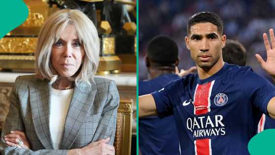 UCL: Achraf Hakimi watches in amazement as 71-year-old wife of French president meets PSG