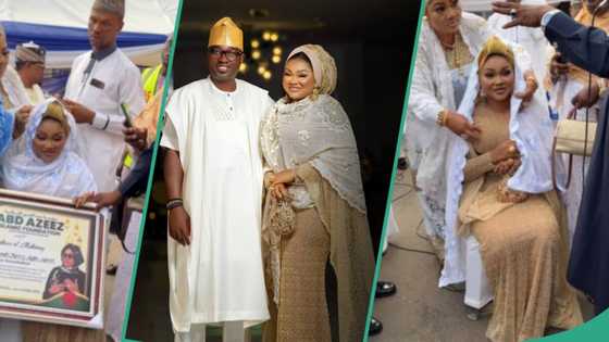 Video of Mercy Aigbe getting coronated as "Arowoshadinni" of Islam trends, fans react