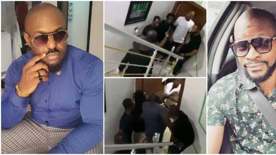 Days after Uche Maduagwu called Jim Iyke a ritualist, actor traces him down and beats him up in viral video