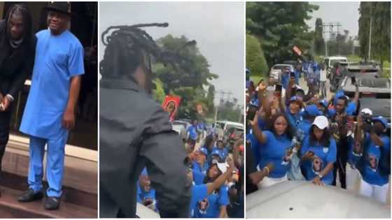 Homecoming: Mammoth crowd troop out in Port-Harcourt to welcome Grammy winner Burna Boy
