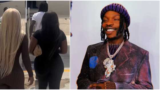 Video as Naira Marley shows off his new bodyguards, many react: "Highest enjoyment"