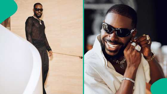 Fans gush as Simi's husband Adekunle Gold flaunts hot shirtless body in new post: "Such a fine man"