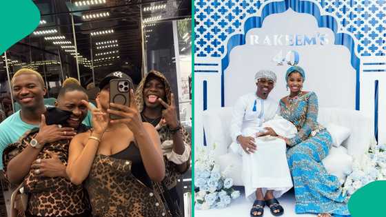 Priscilla Ojo, Juma Jux & Rakeem rock matching outfit as they step out in style after 40 days