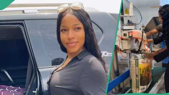 Nigerian lady visits ex-boyfriend’s rice factory, gets many bags, staff treat her well