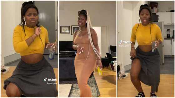 "CEO of this sound": Curvy lady dances on bent knees, whines waist like it's an easy task