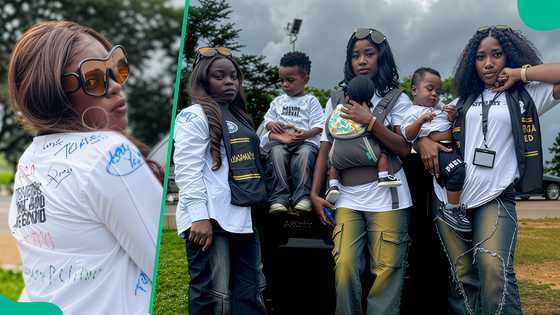 Group of mothers celebrate sign-out day in style with their little children, pictures trend online