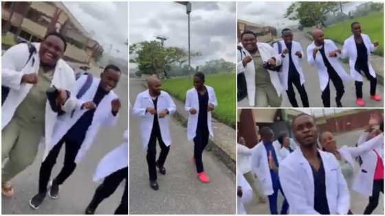 Nigerian doctors dance to Naira Marley's I'm Coming song, show off creative 'gbese' moves, video goes viral