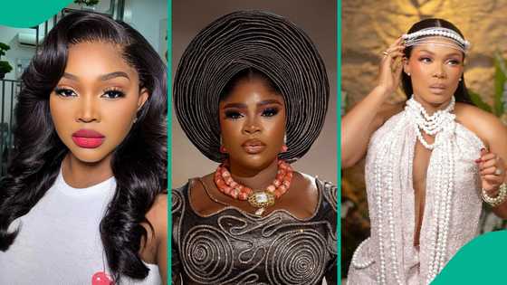 Mercy Aigbe hides her phones at Eniola Ajao's movie premiere after losing 2 at Iyabo Ojo's event
