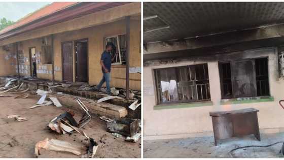 Unknown gunmen attack INEC office, electoral umpire releases video