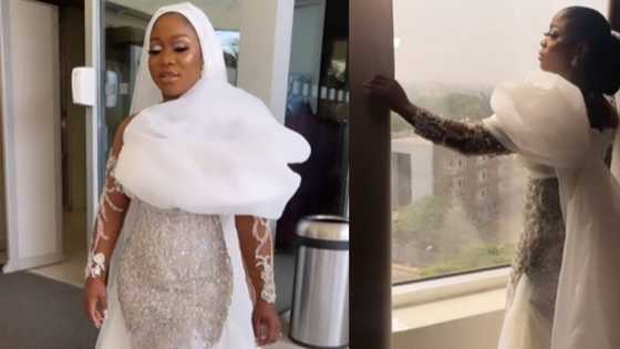 For fashionista Muslim brides: Lady rocks stylish dress on her wedding day