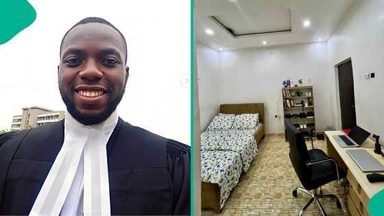 Nigerian lawyer celebrates having his own room at 30, shares beautiful pictures of his new place