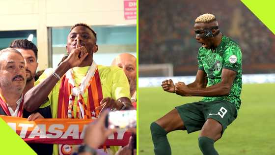 Osimhen recreates Galatasaray's traditional celebration following Napoli exit: video