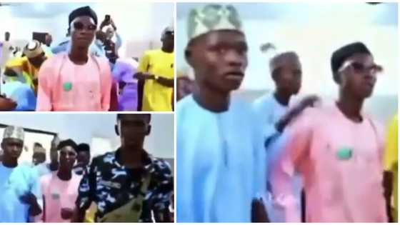 Bidiyon ruwan kudi da aka yi yayin da wani matashi yayi shigar kasaita a wajen bikin zagayowar haihuwarsa