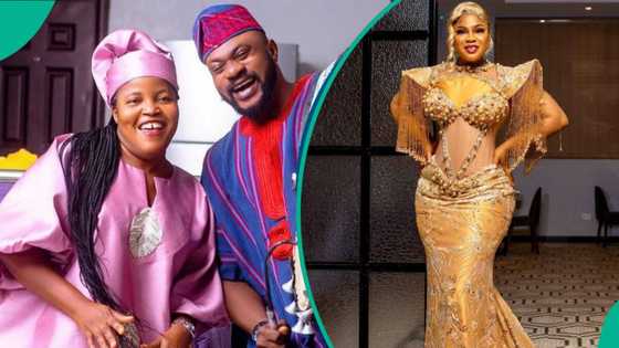 "Is Eniola his wife": Odunlade’s spouse’s absence in Lakatabu premiere video spurs reactions