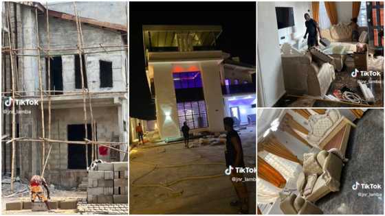 "Another congratulation": Nigerian millionaire builds house, furnishes it with exotic furniture in video