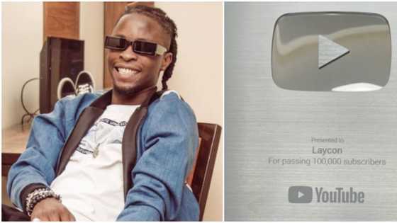 BBNaija's Laycon ecstatic as he hits over 100k subscribers on YouTube, shows off plaque