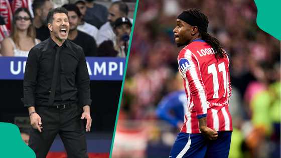 Diego Simeone reacts as Lookman ends goal drought against Manchester United