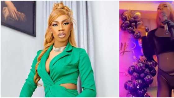 Is that his manhood showing? James Brown sparks reactions as he rocks pant and bra style outfit to event