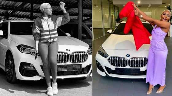 Beautiful lady buys herself BMW SUV, says it's the birthday gift to herself