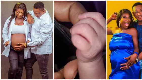 "6 years must have been minutes to God": Actor Sesan Alabi and wife welcome 1st child after years of waiting