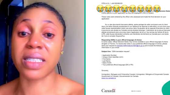 Nigerian lady in tears as she gets banned from moving to Canada: "I am finished"