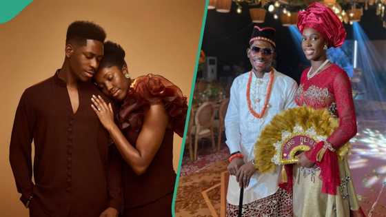 "Who tied her gele?" Moses Bliss' wife Marie Wiseborn rocks 4 gorgeous outfits for traditional wedding