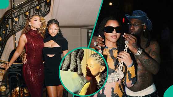 Met Gala 2025: Burna Boy & Chloe Bailey's sister, Halle, spotted discussing her following messy split