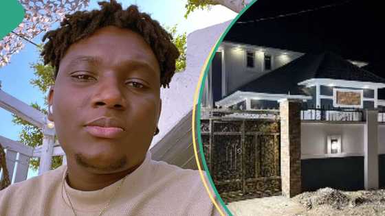 "All for u papa": Nollywood actor Kalu George moves father to tears as he builds house for him