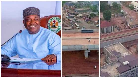 Photos emerge as Enugu's first-ever flyover bridge project located at Nike Lake/T-Junction nears completion
