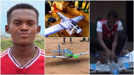 Young Igbo man from Enugu builds 'aeroplane', flies it in viral video as he begs for govt support