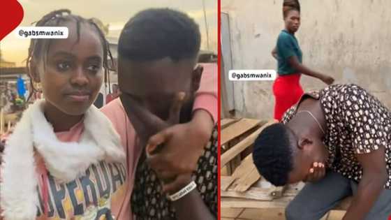 Man can't stop crying at bus stop as his girlfriend leaves for work, people react to video