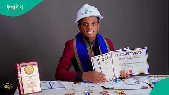 UI graduate who had 68 As out of 74 courses goes viral after displaying his CGPA