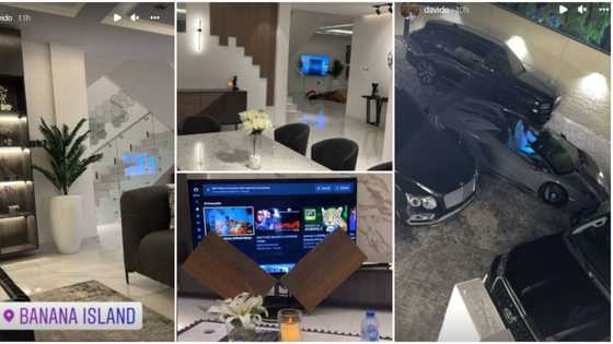 TV mai fuka-fukai da hotunan kayan alatun da ke sabon katafaren gidan mawaki Davido