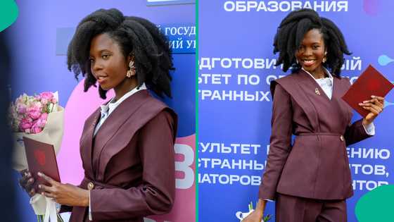 Nigerian student graduates from medical school in Russia with 4.90 CGPA, gives BGS speech in Russian