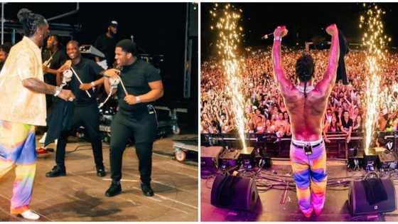 Burna Boy ignores shooting drama, floods social media with photos from his concert in Spain, fans hail him