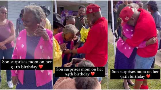 "Almost gave mama heart attack": 94-year-old woman reacts in viral video as son surprises her on birthday