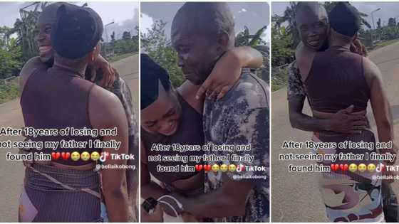 “Today Is the best day of my life”: Nigerian man sheds tears in video as he meets daughter after 18 years