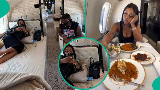 "Chioma has a Labubu": Davido shares romantic video of him, wife on a jet ahead of US tour kickoff
