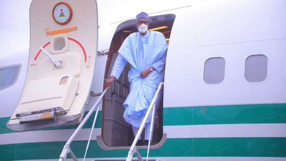 Yanzu-Yanzu: Shugaban Ƙasa Buhari Ya Dira Babban Birnin Jihar Borno, Hotuna Sun Bayyana