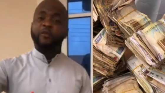 Piggy Bank: Nigerian pastor displays large sum of money he saved in 2021