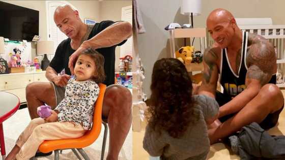 Dwayne The Rock Johnson's adorable daughter declares she is powerful in cute clip