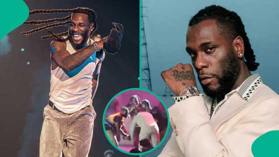Burna Boy's reaction to fan who stormed stage to give him money during concert in Ghana trends