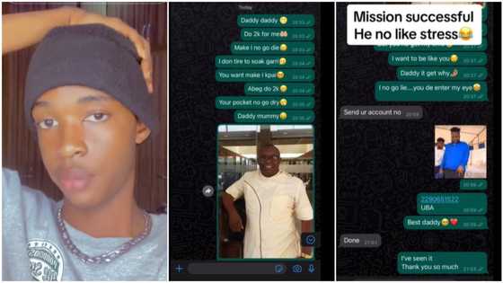 Nigerian man begs dad for N2k, he sends his bank account number, their WhatsApp chat "leaks"